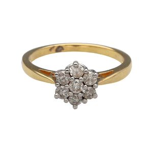 18ct Gold & Diamond Set Cluster Ring