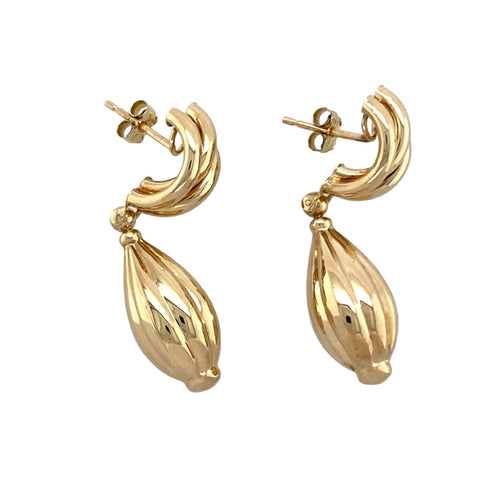 9ct Gold Fancy Drop Earrings