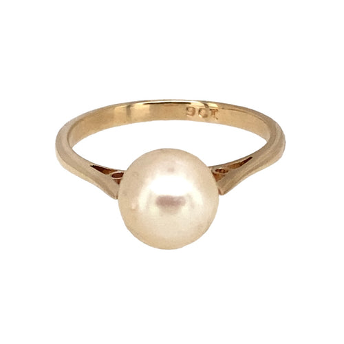 9ct Gold & Pearl Set Ring