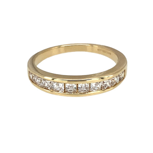 14ct Gold & Cubic Zirconia Set Band Ring