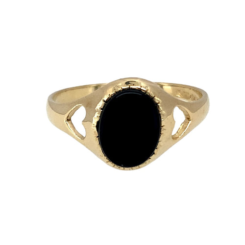 9ct Gold & Onyx Oval Signet Ring