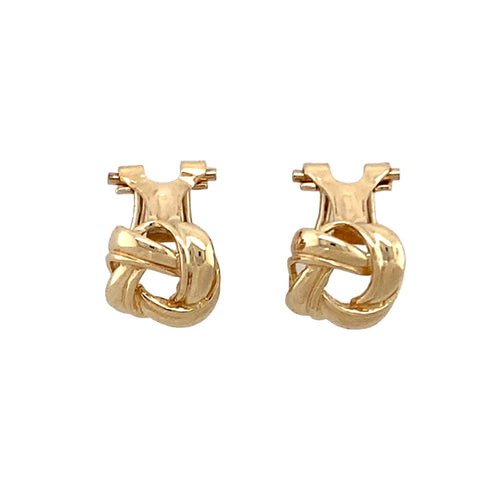 9ct Gold Knot Clip On Earrings