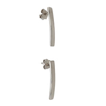 Load image into Gallery viewer, 9ct White Gold Bar Stud Earrings
