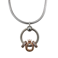 Load image into Gallery viewer, 925 Silver &amp; Cubic Zirconia Set Pandora Crown 16&quot; Necklace
