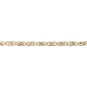 9ct Gold 7.5" Fancy Swirl Link Bracelet