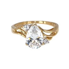 Load image into Gallery viewer, 14ct Gold &amp; Cubic Zirconia Set Dress Ring
