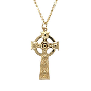 9ct Gold Celtic Cross 22" Necklace