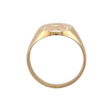 Load image into Gallery viewer, New 9ct Gold Three Feather Oval Signet Ring
