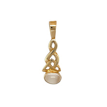 Load image into Gallery viewer, New 9ct Gold &amp; Moonstone Set Celtic Knot Pendant
