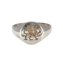 Load image into Gallery viewer, New 925 Silver Welsh Dragon Oval Signet Ring
