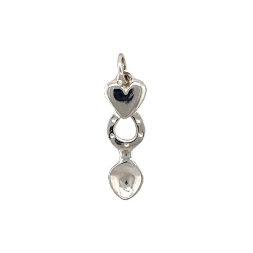 New 925 Silver Heart Horseshoe Lovespoon Pendant