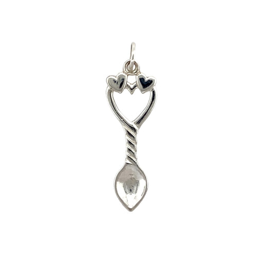 New 925 Silver Heart Lovespoon Pendant