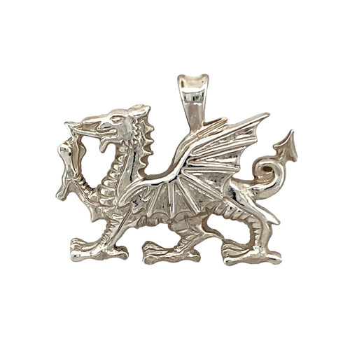 New 925 Silver Welsh Dragon Pendant