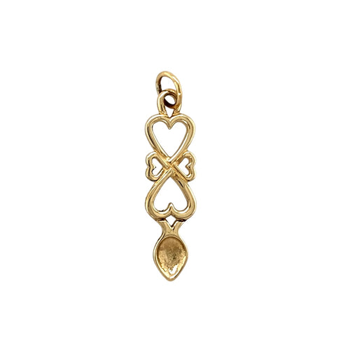 New 9ct Gold Heart Lovespoon Pendant