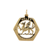 Load image into Gallery viewer, 9ct Gold Welsh Dragon Grand Slam 2005 Pendant
