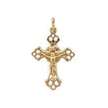 Load image into Gallery viewer, 9ct Gold Patterned Crucifix Pendant
