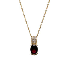 Load image into Gallery viewer, 9ct Gold Diamond &amp; Tourmaline Set 18&quot; Necklace
