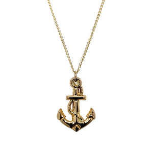 9ct Gold Anchor 20" Necklace