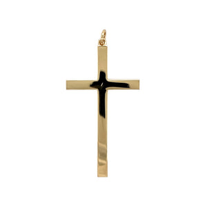 Preowned 9ct Yellow Solid Gold Patterned Engraved Cross Pendant with the weight 5.70 grams