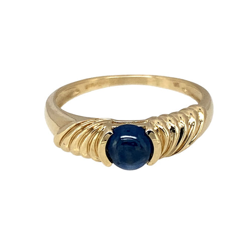 9ct Gold & Sapphire Cabochon Set Ring