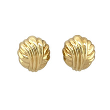 Load image into Gallery viewer, 9ct Gold Patterned Clip On Earrings
