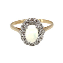 Load image into Gallery viewer, 9ct Gold Diamond &amp; Opal Set Cluster Ring
