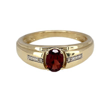 Load image into Gallery viewer, 9ct Gold Diamond &amp; Garnet Set Ring
