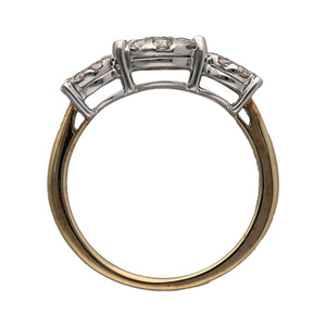 New 9ct Gold & Diamond Set Trilogy Halo Ring