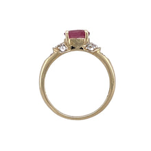 Load image into Gallery viewer, 9ct Gold Pink Stone &amp; Cubic Zirconia Set Ring
