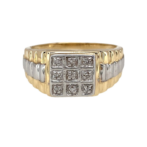 9ct Gold & Diamond Set Watch Style Ring