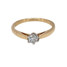 Load image into Gallery viewer, 9ct Gold &amp; Diamond Set Solitaire Ring
