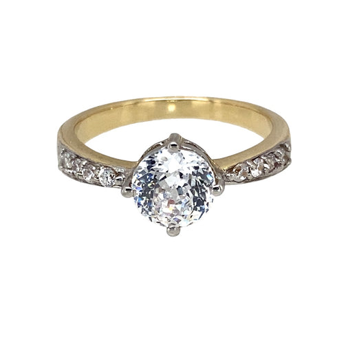 9ct Gold & Cubic Zirconia Set Solitaire Ring