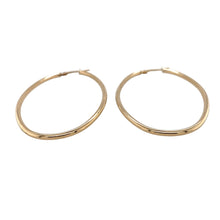 Load image into Gallery viewer, Preowned 9ct Yellow Gold Large Oval Creole Earrings with the weight 2.20 grams
