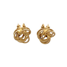 Load image into Gallery viewer, Preowned 9ct Yellow Gold Knot Clip on Earrings with the weight 3.30 grams
