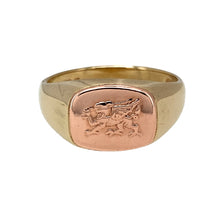 Load image into Gallery viewer, 9ct Gold Clogau Welsh Dragon Signet Ring
