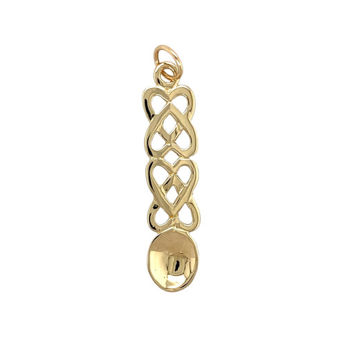 9ct Gold Celtic Knot Lovespoon Pendant