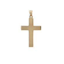 Load image into Gallery viewer, Preowned 9ct Yellow Gold Plain Polished Flat Cross Pendant with the weight 2.10 grams
