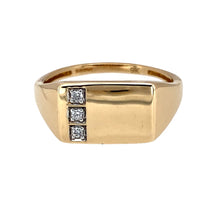 Load image into Gallery viewer, 9ct Gold &amp; Diamond Set Signet Ring
