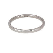 Load image into Gallery viewer, Preowned 9ct White Gold 2mm Wedding Band Ring in size P with the weight 1.60 grams
