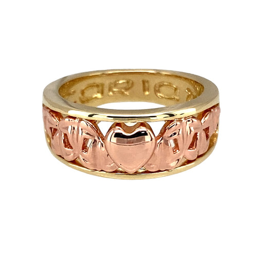9ct Gold Clogau Heart Cariad Band Ring
