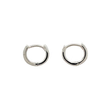 Load image into Gallery viewer, 9ct White Gold &amp; Cubic Zirconia Set Hoop Earrings
