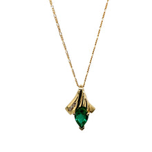Load image into Gallery viewer, 14ct Gold Diamond &amp; Emerald 18&quot; Necklace
