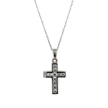 Load image into Gallery viewer, 18ct White Gold &amp; Diamond Set Cross 18&quot; Necklace
