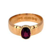 Load image into Gallery viewer, 22ct Gold &amp; Pink Tourmaline Set Band Ring
