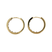 Load image into Gallery viewer, 9ct Gold &amp; Cubic Zirconia Set Hoop Earrings
