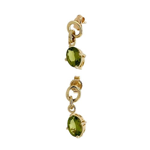 9ct Gold & Peridot Set Dropper Earrings