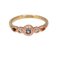 Load image into Gallery viewer, 9ct Gold Diamond &amp; Blue Topaz Set Clogau Ring

