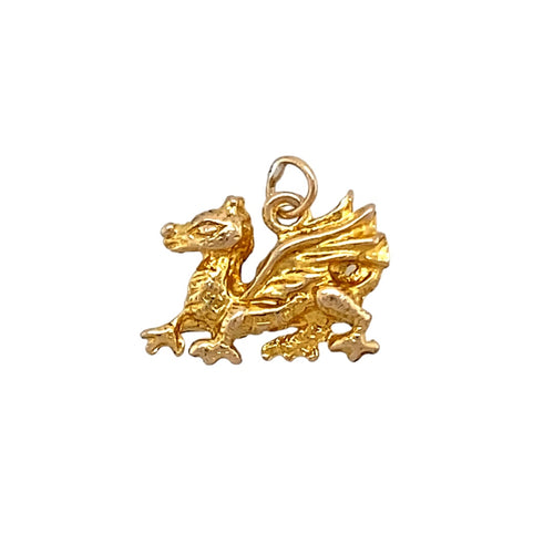 9ct Gold Welsh Dragon Pendant
