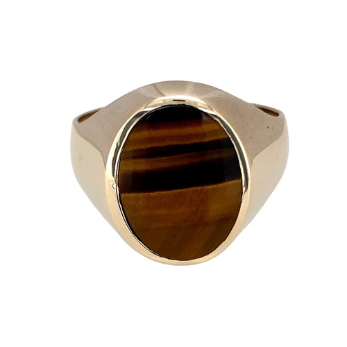 9ct Gold & Tiger's Eye Signet Ring