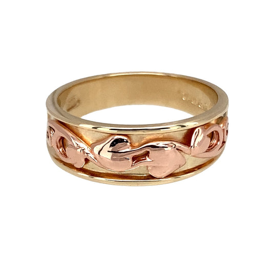9ct Gold Clogau Tree of Life Inlay Band Ring